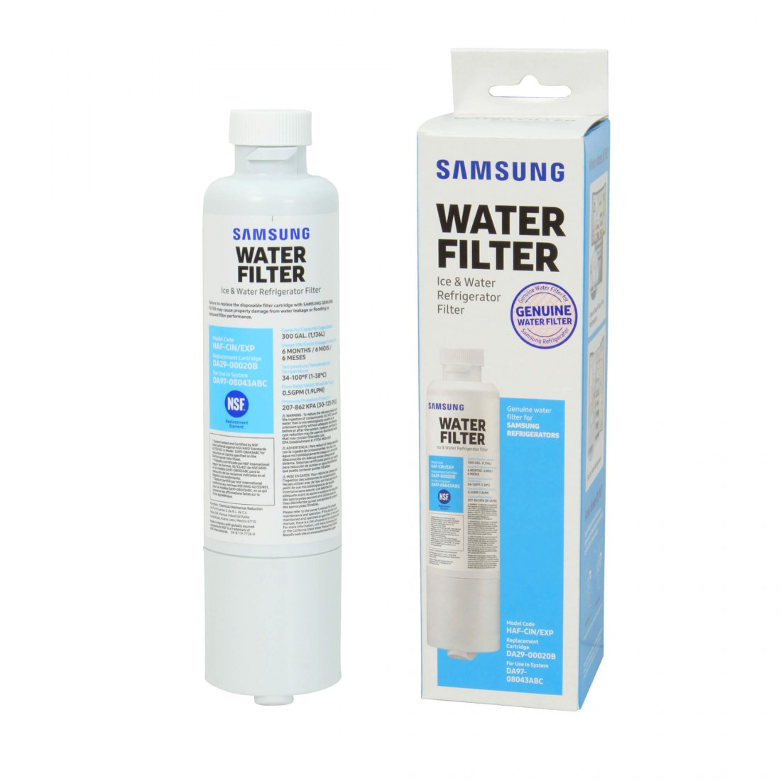 Fridge Filterz Samsung DA29-00020B, HAF-CIN / EXP Filtre à eau et